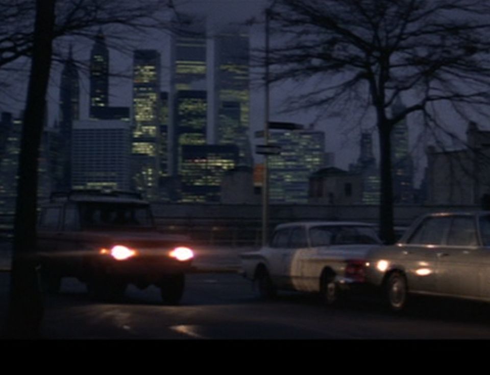 Scene from <i>Three Days of the Condor</i> of 1975 New York City in the background.