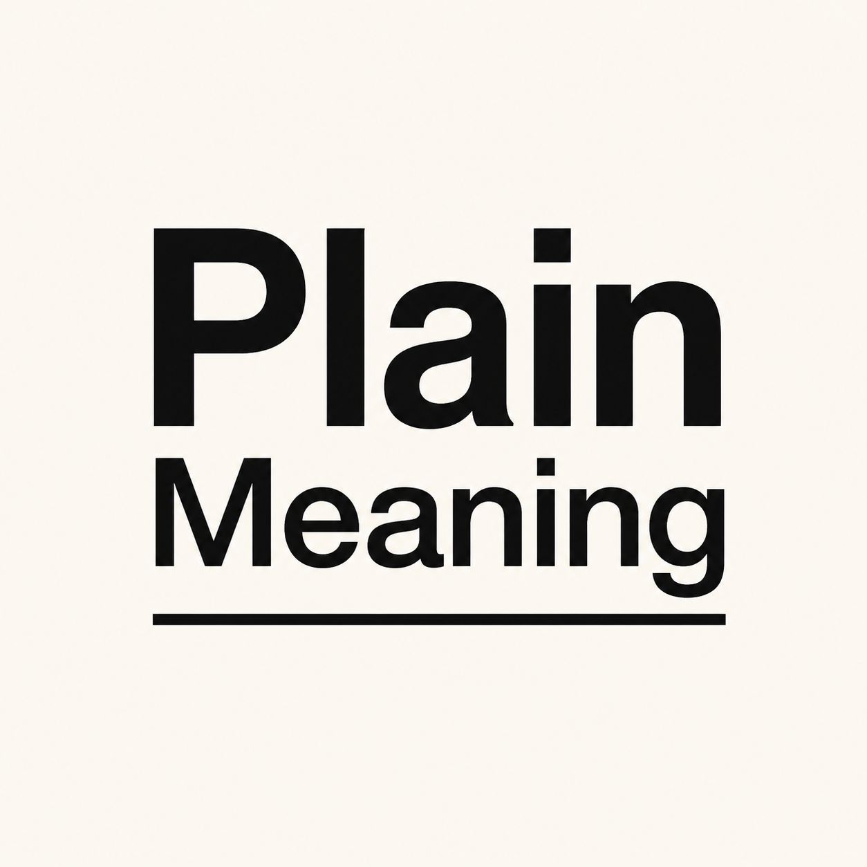 Plain Meaning Logo.
