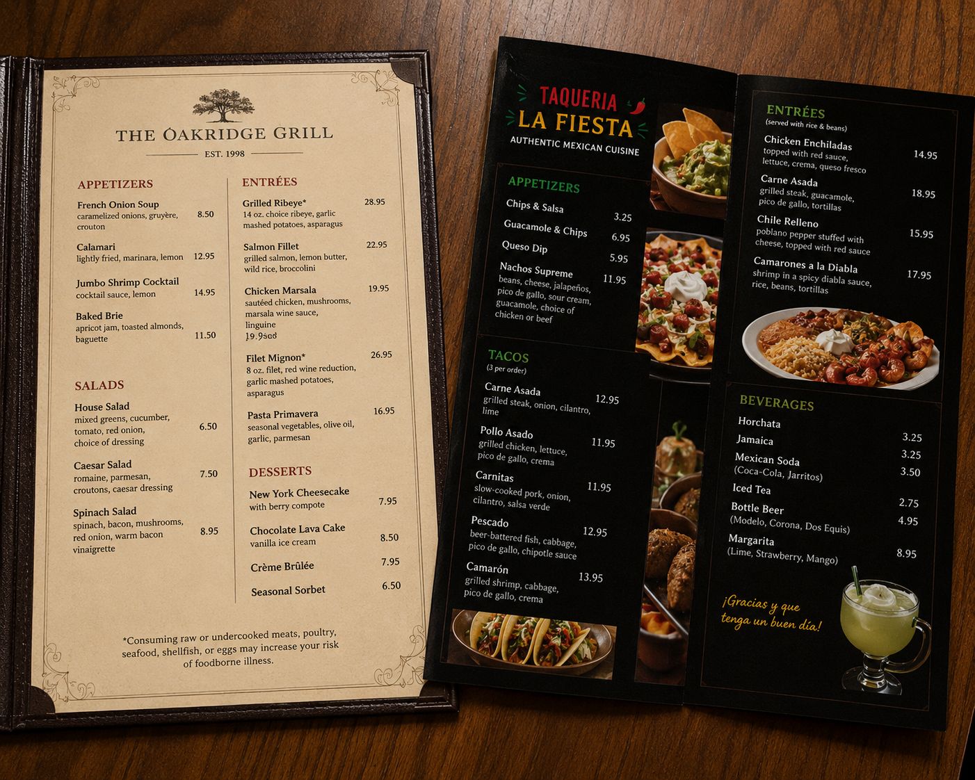 Menus